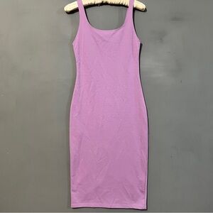 NWT ZARA Lavender Sleeveless Knit Bodycon Dress Midi Medium